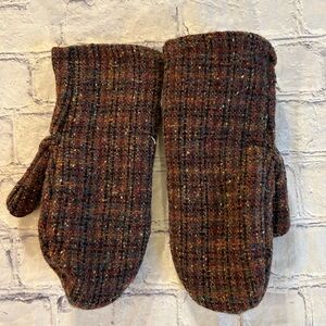 HOMEMADE KIDS BROWN TWEED MIX MITTENS